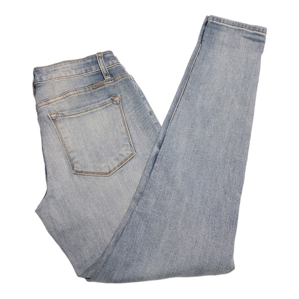 KANCAN USA Estilo 5 Pocket
Button Fly Mid Rise
Distressed Denim Jeans Size 3/25
